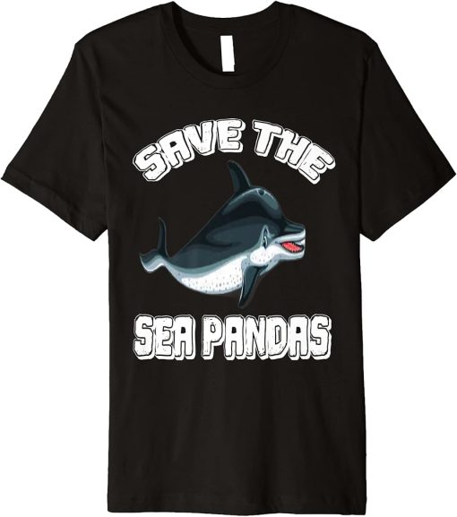 Orca Whale Save The Sea Pandas Premium T-Shirt