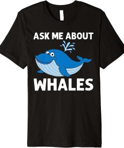 Funny Whale Art For Men Women Orca Narwhal Blue Whales Premium T-Shirt