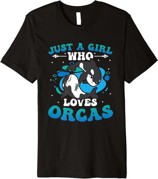 Just A Girl Who Loves Orcas Killer Whale Premium T-Shirt