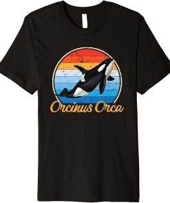 Whale Orcinus Orca Retro Style Men Women Vintage Premium T-Shirt