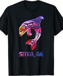 Sitka Alaska PNW Native American Indian Orca Killer Whale T-Shirt