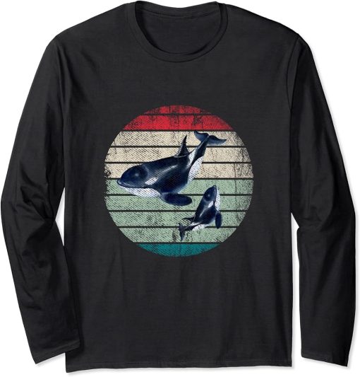 Colorful Orca Long Sleeve T-Shirt