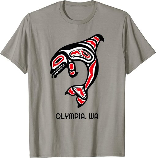 Olympia Washington Native American Indian Orca Killer Whales T-Shirt